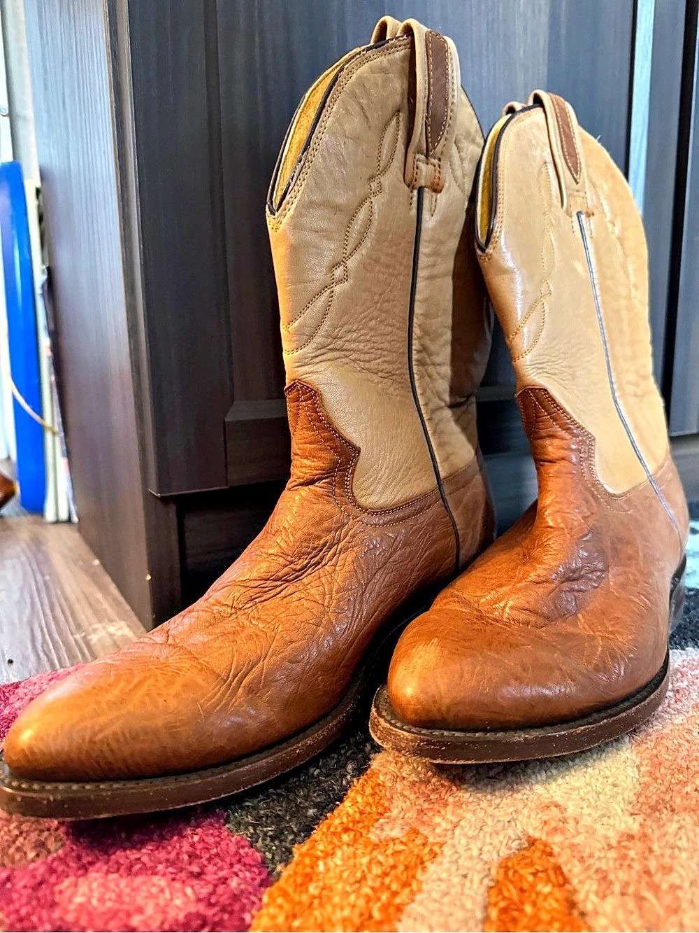 Vintage Ruger Cowboy boots Brown & Tan US 6 1/2
